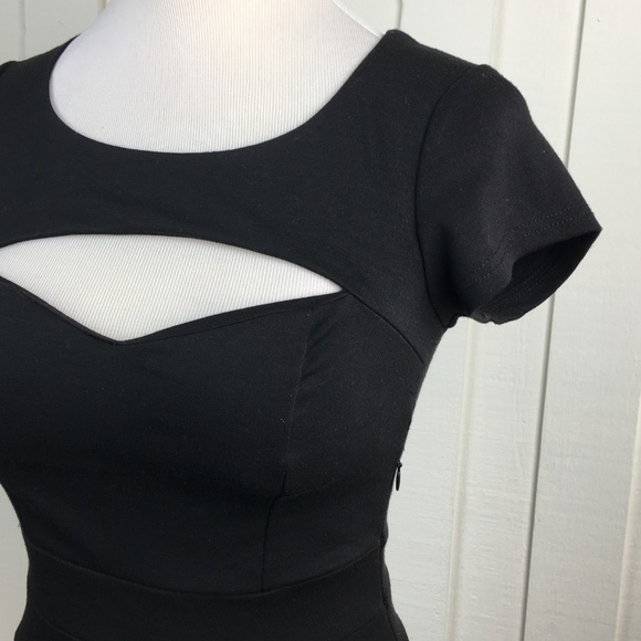 Tally Weijl Bodycon Dress XS Black Cut Out - Picture 2 of 8